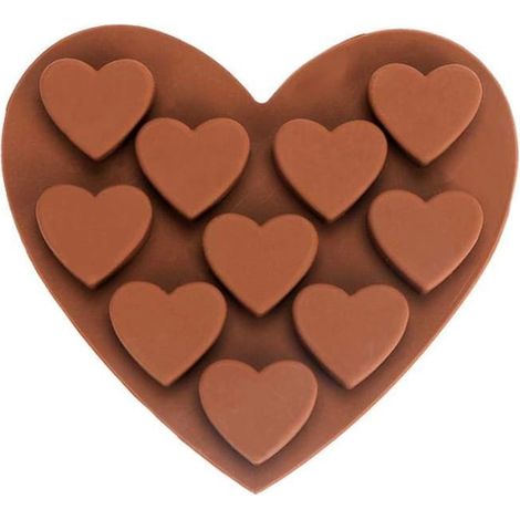 Moule silicone 10 chocolats forme cœur (1/5)