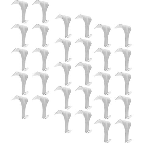 Lot de 30 Crochets en Alliage de Zinc S pour Cimaise, Robustes et Résistants aux Intempéries, Supports pour Accroche Tableaux et Photos, Système Suspendre Mural pour Galeries (1/5)