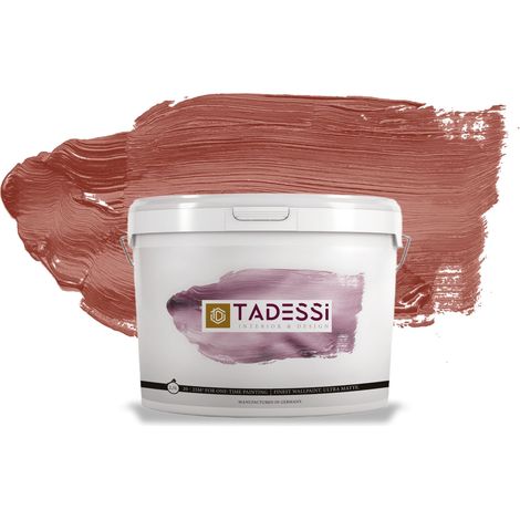 TADESSI Color Vista Wandfarbe Rot - Siena Cherry Rot - Matte Dispersionsfarbe - Innenfarbe für Wand und Decke (1/5)