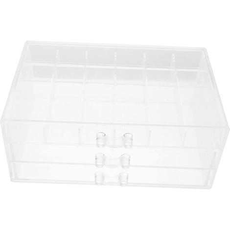 Boîte de Rangement pour Outils de Manucure et Bijoux Organisateur Transparent à avec Compartiments pour de et Accessoires (1/5)