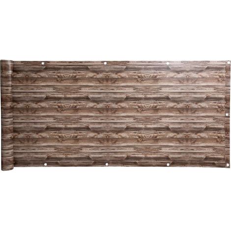 Estexo – Brise vue balcon en PVC 6m – Opaque – Résistant aux intempéries – Hauteur 75 cm – Fixation avec œillets – Couleur gris, blanc, anthracite