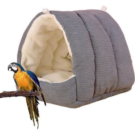 Accessoires pour animaux - Hamac pour animaux - Hamac - Hamac en peluche douce - Gnagbo - Pour la maison et les déplacements - Nid douillet - Nid - Cage - Lieu de repos - Gris (1/5)