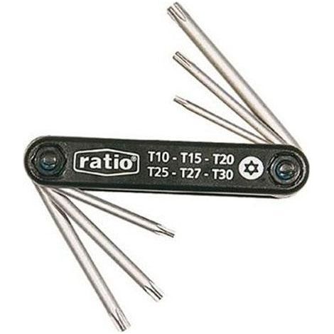 Juego de 6 llaves acodada Torx tipo navaja plegable Ratio - talla