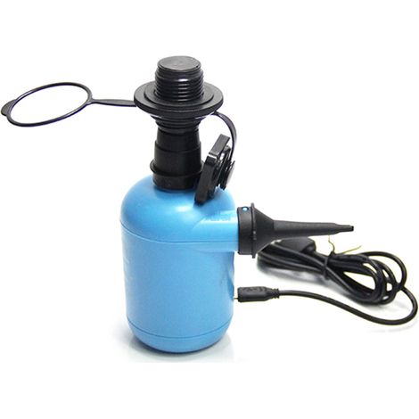 Pompe à air électrique portable DC5V avec connecteur USB, idéale pour pagaie, bateau pneumatique, lit, canapé ou matelas gonflable. Adaptateur pour 3 embouts inclus. (1/5)
