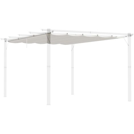 Couverture de pergola, ombre réglable, matériau en polyester durable, Crème (1/2)