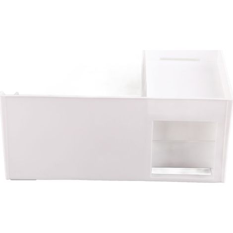 Boîte de rangement élégante et multifonctionnelle pour produits cosmétiques, organiseur de bureau avec tiroirs pour fournitures scolaires, de bureau et artistiques, taille M, blanche (1/5)