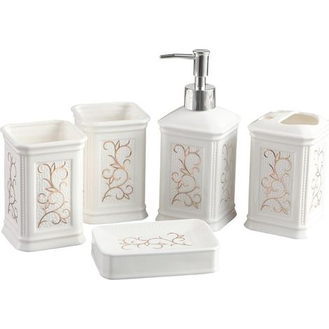 Keramik Badezimmer Toilettenartikelset Mundspülbecher