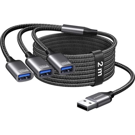 USB 3 Ports, USB Splitter câble rallonge 2M (1/5)