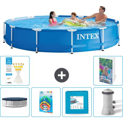Frame Pool Rund - 366x76 cm - 7-teilig S48