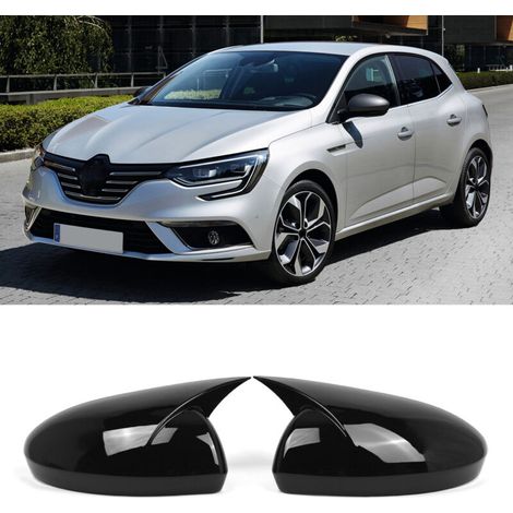 Couvercles de miroirs latéraux pour Renault Megane 4 MK4 2016-2020 - 2 pièces en ABS noir (1/3)