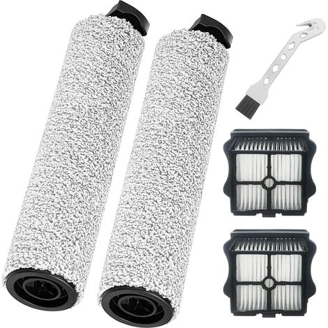 Bürstenrolle und Filter Zubehör für Tineco Floor One S5 STEAM/ifloor 5 STEAM Dampfreiniger Ersatzteile, 2 Bürstenrolle + 2 Filter + 1 Reinigungsbürste