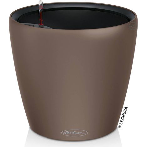 LECHUZA® Pflanzgefäße CLASSICO Color LS 35 Muskat seidenmatt All-in-One (1/2)