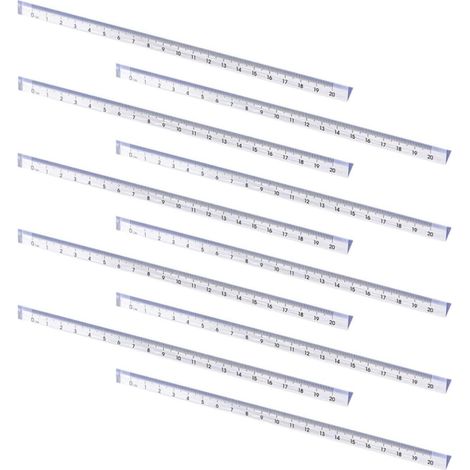 Règle triangulaire transparente en plastique (10 pièces) de 20 cm (1/5)