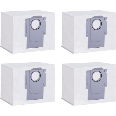 Lot de 4 sacs à poussière pour Roborock S8+/ S8 Pro Ultra/ S7 MaxV Ultra/ S7 Pro Ultra/ Q7+/ Q7 Max+/ Q8 Max+/ Q5 Pro+ Station d'aspiration d'aspirateur, sacs de rechange pour aspirateur (1/5)