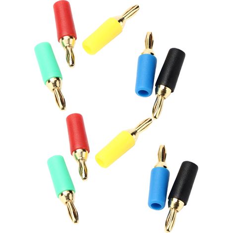 Douilles Banane 2,5mm en Laiton Doré pour Câbles Audio - Connecteurs à Souder pour Haut-Parleurs