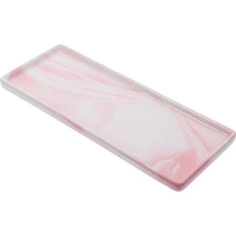 Plateaux Marbrés pour Salle de Bain Distributeur Savonnette et Plateau de Rangement pour Articles de Toilette et Décoration Maison'-'- (1/5)