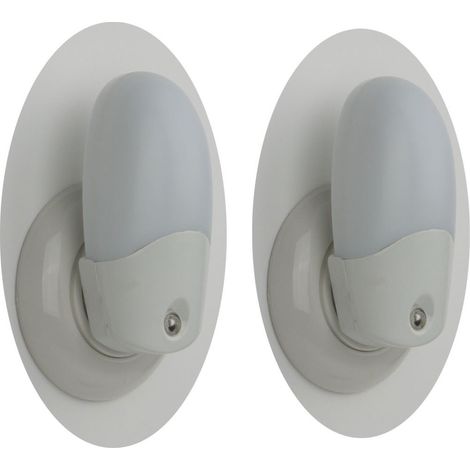 2er Set LED-Nachtlichter OVAL mit Dämmerungssensor für Ihre Sicherheit (1/4)
