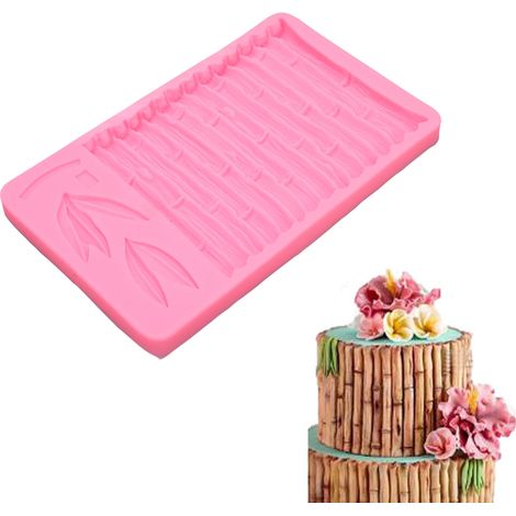 Silikonform mit chinesischer Bambusstruktur, Floß- und Bambusblatt-förmige Gebäckform, Fondant- und Schokoladenform für DIY-Kuchen. (1/5)