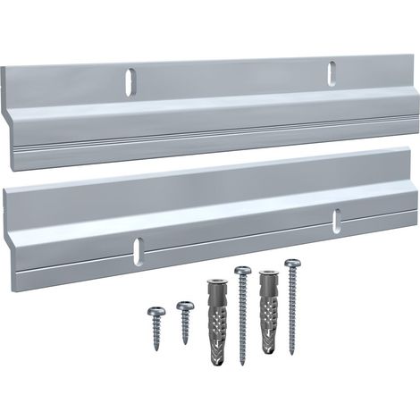 Set de barres d'accrochage aluminium 40 cm – Fixation murale pour cadre bois lourd – Support jusqu'à 12 kg – Pré-percée tous les 10 cm – Artiteq (1/4)