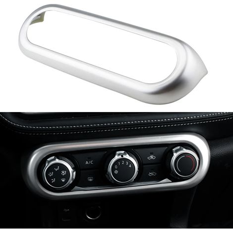 Cache autocollant pour panneau de commande de climatisation de console centrale en ABS, compatible avec Nissan Kicks 2017-2022. (1/5)