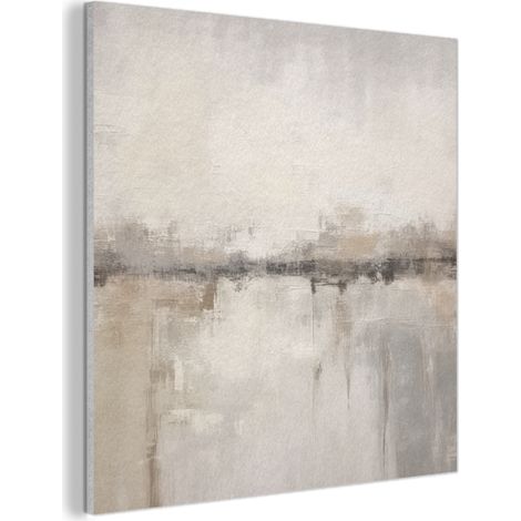 CUADRO ACÚSTICO Arte moderno - Abstracto - Beige Cuadros Decoracion Salon Modernos 90x90