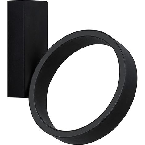 Applique Led Enso 7W 3000K Noir - Lampe Moderne Orientable En Aluminium À Lumière Indirecte Et Dimmable - Rossini (1/5)