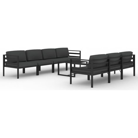 Maison Exclusive - 8-tlg. Garten-Lounge-Set mit Kissen Aluminium