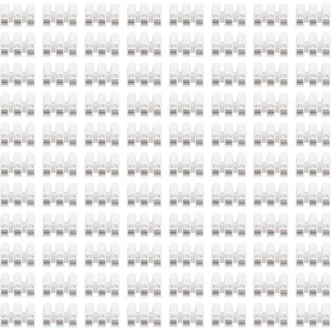 Lot de 500 connecteurs rapides 3 broches pour câbles, bornes à pince, bloc terminal fil électrique (1/5)