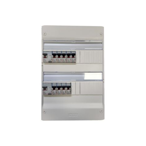 Legrand - Tableau u00e9lectrique pru00e9-u00e9quipu00e9 et pru00e9-cu00e2blu00e9 pour T1/T2 - Drivia - 13 modules - 2 Rangu00e9es - AUTO - Ru00e9f: LEGTABLEAUT2 (1/5)