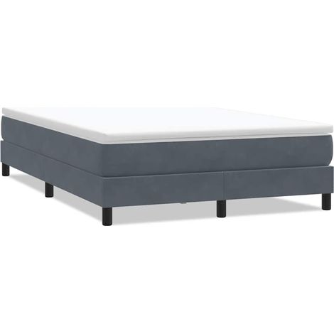 Maison Exclusive - Boxspringbett ohne Matratze Dunkelgrau 140x220 (1/5)
