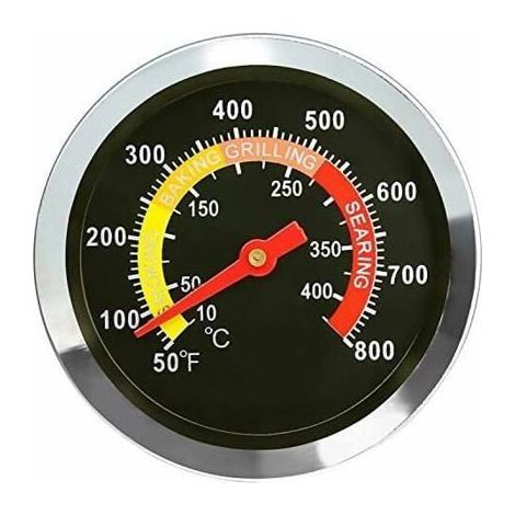 Thermomtre de Barbecue Extrieur 6cm Acier Inoxydable Jauge de Temprature pour Cuisson au Fumoir YYV (1/4)