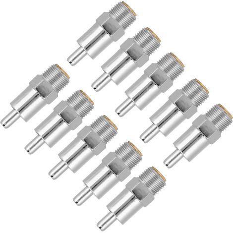Lot de 10 abreuvoirs automatiques en acier inoxydable pour cochons, à tétine et à bouche ronde (1/5)