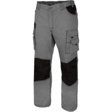 pantalon reforzado canvas multibolsillo bicolor varios colores talla s-xxl ropa bicolor gris negro talla s