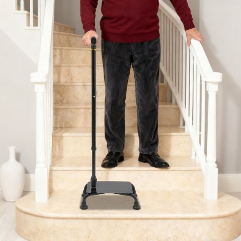YISSALE-29 x 19 x 85–105 cm - Escalier réglable pour personnes âgées, aide à l'escalade pour monter et descendre les escaliers, bâton de marche portable, élévateur d'escalier pour seniors (1/5)