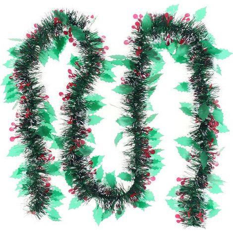 Guirlande de Noël décorée 2m Houx et Baies - Unité - SILUMEN (1/2)