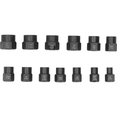 Ensemble d'extracteur d'écrous de 13 pièces, boulons à percussion durables et dissolvant avec étui de rangement pour enlever les vis endommagées (1/5)