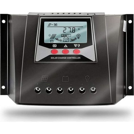 Controlador de carga solar AIDUCHO 40A 12V/24V con identificación automática inteligente y pantalla LCD para baterías de paneles solares. (1/5)