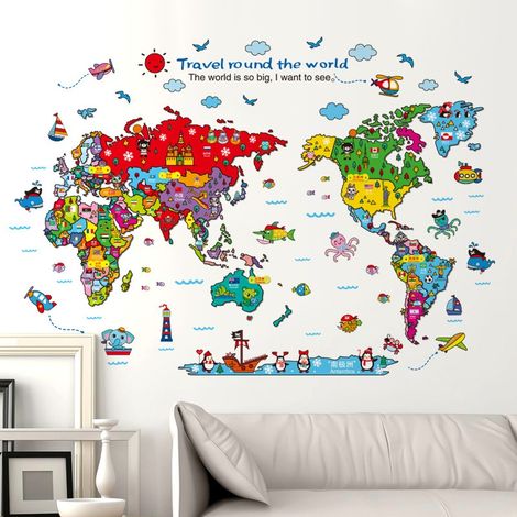 Sticker mural « Monde animal » (Dimensions : 118 cm x 83 cm) (1/5)