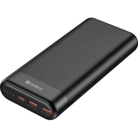 Sandberg 420-62 Powerbank 20000mAh 65W QC3.0 USB-C/2xUSB-A Schwarz