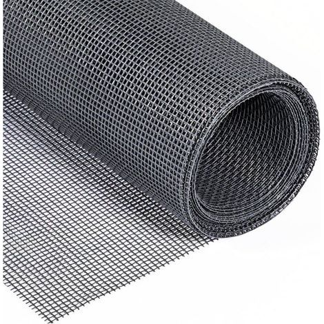 Moustiquaire Sur Mesure En Fibre De Verre Résistante Aux UV 122 x 252 Cm Anti-Moustiques Gris Vendue Au Mètre (1/4)