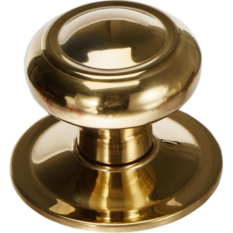 1 - Poignée De Porte - Bouton Rond - Style Traditionnel - Pour Porte D&39entrée - Doré