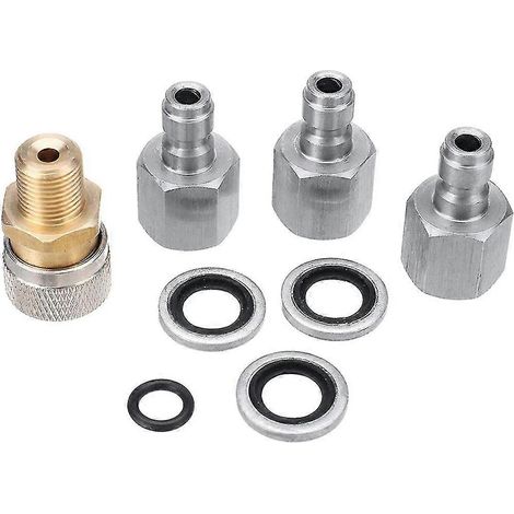 1/8 BSP Quick Change Coupling Connections Charging Adapter Kit, Stainless Steel PCP Air Charging Quick Change Adapter (1/5)