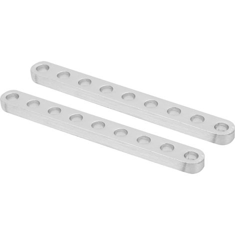 Paire de barres plates 9 trous 4x8x72mm - Pièce de structure robotique 3102-0009-0072 (1/5)