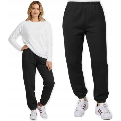 Damen-Jogginghose für Jugendliche, Größe M, gefüttert, Herbst/Winter, Schwarz (1/5)