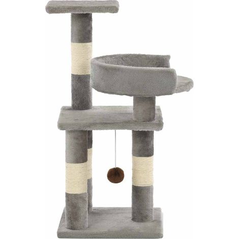 Maison Exclusive - Albero per Gatti con Tiragraffi in Sisal 65 cm Grigio (1/5)