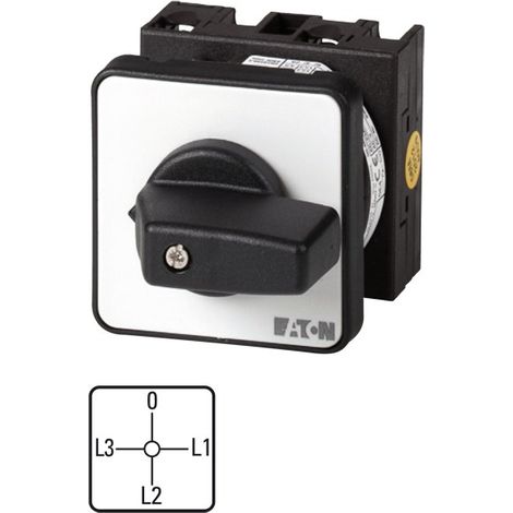 Commutateur d’ampèremètre cont.: 6 20A 3 transformateurs à acc. encastré 000034116 EATON T0-3-8048/E (1/4)