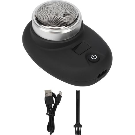 Tondeuse à Barbe sans Fil Mini USB Rechargeable Affichage LED Imperméable pour Homme Noir Mat (1/5)