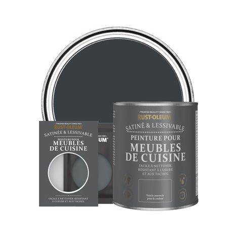 Peinture pour Meubles de Cuisine, Finition Satinée - Gris Anthracite (RAL 7016) (1/3)