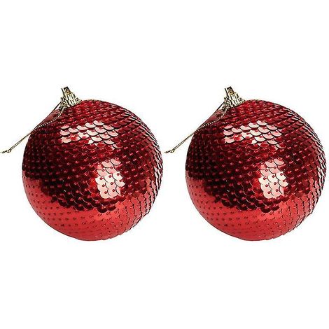 2 boules de Noël à paillettes (1/3)