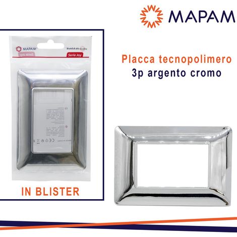 PLACCA 8003-04 3P ARGENTO CROMO MTX T3 JOY IN BLISTER